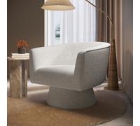 Beige Boucle Swivel Nursing Chair - Cairo