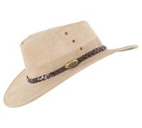 Beige Bovine Leather Australian Made Bush Hat. Handmade. Sent from Australia (as8, Alpha, s, m)