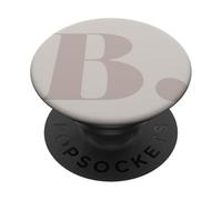 Beige Brown B Tan Initial PopSockets Adhesive PopGrip