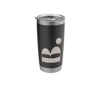Beige Brown B Tan Initial Stainless Steel Insulated Tumbler