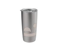 Beige Brown P Tan Initial Stainless Steel Insulated Tumbler