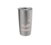 Beige Brown R Tan Initial Stainless Steel Insulated Tumbler