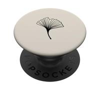 Beige/Brown/Tan Ginkgo Leaves Gingko Tree Minimalism PopSockets Adhesive PopGrip