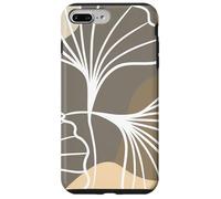 Beige/Brown/Tan Minimalistic Ginkgo Leaves Gingko Tree Case for iPhone 7 Plus/8 Plus