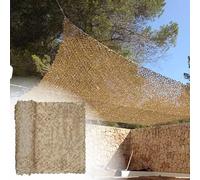 Beige Camouflage Netting for Garden Shade 36.1 ft x 49.2 ft/433.1 in x 590.6 in/11x15 m, Decorative Camo Netting Pergola Cover, Breathable 210D Oxford Mesh for Patio Privacy Balcony Decor Backyard