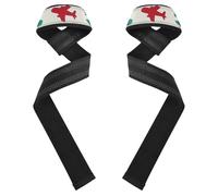 Beige Cartoon Airplane Silhouette Lift Straps 26" Neoprene Padded Working Out Gym Accessories for Powerlifting, Strength Training, Bodybuilding venda para muneca de la mano