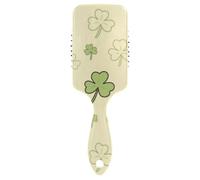 Beige Cartoon Four-leaf Clover anti static hair brush for thin Designed scalp massage for short hair with Ergonomic handle cepillos para cabello