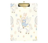Beige Cartoon Horse Rabbit Police Ticket clipboard Plastic for 5th Grade Classroom Essentials for Teachers Tabla para escribir con Clip Size 9 x 12