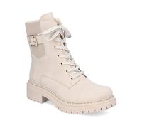 Beige Casual Closed Booties - female - Rieker - Lace-up Boots - Beige - 3 UK - Shoes 3 UK