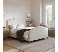 Beige Chenille Double Side-Lift Ottoman Storage bed with Legs - Marie
