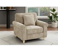 Beige Chenille Fabric 1 Seater Sofa Freddie