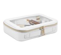 (Beige) Clear Travel Makeup Bag, Waterproof Cosmetic Bag, Transparent Multipurpose Travel Makeup Case, Portable Cosmetic Storage Bag