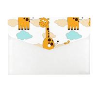 Beige Clouds Folder, Document Folders, A4 File Folder, Teacher Supplies Clear Wallets, Accordion File Organiser A4 with Snap Button, Small Pouch for School Office Home Travel