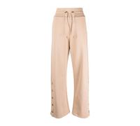 Beige Cotton Button Sided Joggers - female - Balmain - Sweatpants - Beige - L - Trousers L