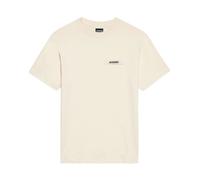 Beige Cotton Logo Patch T-shirt, male, Jacquemus, T-Shirts, Beige, 2XL, Tops 2XL