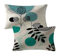 Beige Cushion Covers 40 x 80 cm Sofa Cushions Set of 2 Outdoor Cushions Abstract Velvet Cushion Covers with Invisible Zipper Decorative Pillows for Garden Patio Bench Balcony Bed Autumn Decor 2m-799