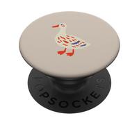 Beige Cute Vintage Goose Illustration Design PopSockets Adhesive PopGrip