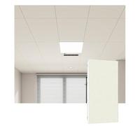 Beige Decorative Ceiling Tiles 30pcs Aluminum Smooth Panels Washable Interior Kitchen & Bathroom Installation Sheets (30x60cm) Ideal for Home & Office Decor