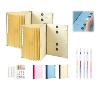 Beige Document nizer Set of 2 - Life Book Binder & If I Die Missing Documents File nizer with Pockets for Important Papers Veloron Storage Solution