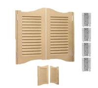 Beige Double Swinging Cafe Saloon DoorInterior Half Door Room Divider with Hinges for Kitchen & Shop Entrance Size W86xH80cm (High: 80cm 90cm 100cm)