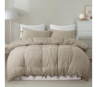 Beige Duvet Cover Super King Set - 3 Piece Luxury Bow Knot Duvet Cover Bedding Quilt Cover Sets with Pillowcases Soft Microfiber Bed Cover Set (Beige, Super King)