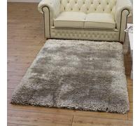 Beige Easy To Clean Plain Handmade , Luxurious , Modern , Plain , Shaggy , Sparkle Rug For Living Room, Bedroom - 120Cm X 170Cm