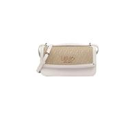 Beige Ecopelle & Canvas Monogram Satchel by Liu Jo
