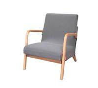 Beige Elastic Armchair Cover with Wooden Legs, Solid Color Sofa Slipcover, Recliner Protector for Home, Hotel & Bar Decor, Stylish & Durable Furniture Protector