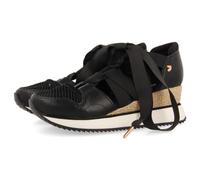 Beige Espadrille Open Sneakers with Straps for Women Muir, Black/White, 5 UK
