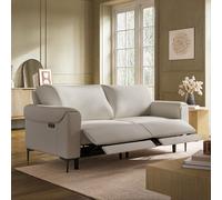 Beige Fabric 3 Seater Electric Recliner Sofa - Ezra