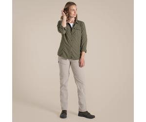 Beige female 20R Craghoppers Women's NosiLife Pro Convertible Trousers III Beige, Size: 20R