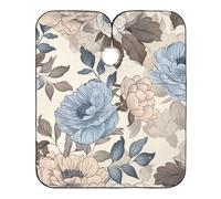 Beige Flower Unisex Barber Cape Lightweight Salon Capes With Hook Closure Hairdressing Cape For Barber Accessories Hairstylists Salon Accessories 168X140Cm