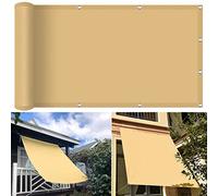 Beige Garden Sun Shade Sail 1.7x3.8m 98% UV Protection Awning for Patio Backyard Lawn Pool Includes 4 Durable Ropes for Easy Installation