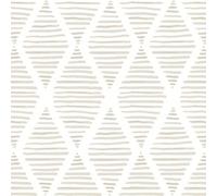 Beige Geometric Wallpaper,44 x 1000 cm Stripe Self Adhesive Wallpaper Yellow Brown and White Wall paper Peel and Stick Wall paper Self Adhesive Furniture Wrap for Living Room,Bathroom,Cabinet,Drawer