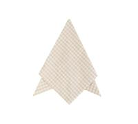 Beige Gingham Cotton Linen Artisan Napkin 45x45cm