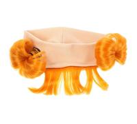 Beige Golden Bun Hairband for Party Photoshoots | Cloth and Fiber Silk, Cute Realism Protective Design, Versatile Use for Dress up Props and Accessories