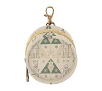 Beige Green Childish Nutcracker Soldiers Baby Boy Pacifier Storage Case with Zipper and Clip Coin Purse Change Holder, Baby Items Container Box