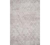 Beige Grey Distressed Geometric Trellis Washable Living Room Area Rug Kukoon Beige 80cm x 150cm