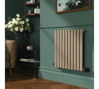 Anthracite Electric Horizontal Designer Radiator 0.6kW with Wifi Thermostat - H600xW590mm - IPX4 Bathroom Safe