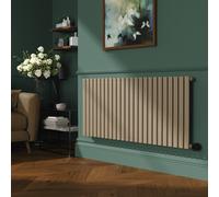 Anthracite Electric Horizontal Designer Radiator 0.6kW with Wifi Thermostat - H600xW590mm - IPX4 Bathroom Safe