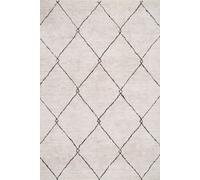 Beige Grey Trellis Modern Abstract Washable Living Room Area Rug Kukoon Beige 200cm x 290cm