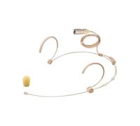 Beige Headset Microphone,Omnidirectional Condenser Headworn Mic for Audio Technica Wireless Systems, Ideal for Lectures, Live Performance, Theater, Podcasts