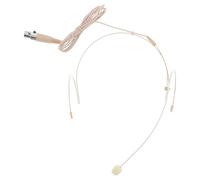 Beige Headworn Omnidirectional Microphone with Dual Ear Hooks and Plug | Stable Movement Support, Discreet on Stage Look, for Instructors and Worship Leaders, Voice Amplifiers