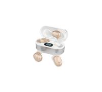 (Beige) Hearing Aids for Seniors - Rechargeable with Noise Cancellation - Hearing Amplifier for Hearing Loss - In-Ear - Gifts for the Elderly