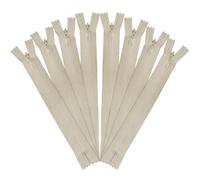Beige Invisible Zippers 40cm Nylon Concealed Zip Sewing Craft 10Pcs