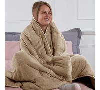 (Beige, King) Moonlight Bedding Large Mink Blanket Multi-use Pet Fleece Throw