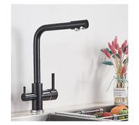 Beige Kitchen Faucet Water Filter Dual Function Mixer Tap Hot & Cold Water Elegant Drinking Water Sink Accessory Kitchen Fixtures for Clean Water
