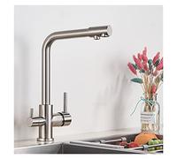 Beige Kitchen Faucet with Water Filter Hot & Cold Mixer Tap Elegant Sink Accessory for Clean Drinking Water Water Purifier for Kitchens