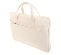 Beige Laptop Sleeve for 13-14.1 Inch Computers, Plush Lined Oxford Bag | Water-resistant Protective Design, Widened Padded Handle, Lightweight Profile, Shock Absorption against Bumps and Drops