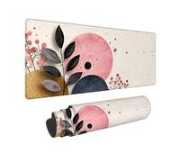 Beige Large Mouse Mat 36 x 16 x 0.12 inch Simple Gaming Mouse Pad with Non-Slip Base and Stitched Edges Keyboard Mat, Washable Mousepad, Office Accessories for Computers, Mousemat for PC -2510A52